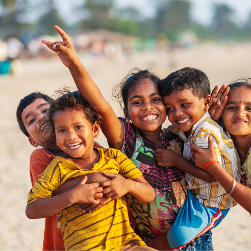 Children benefiting from sustainable health innovation